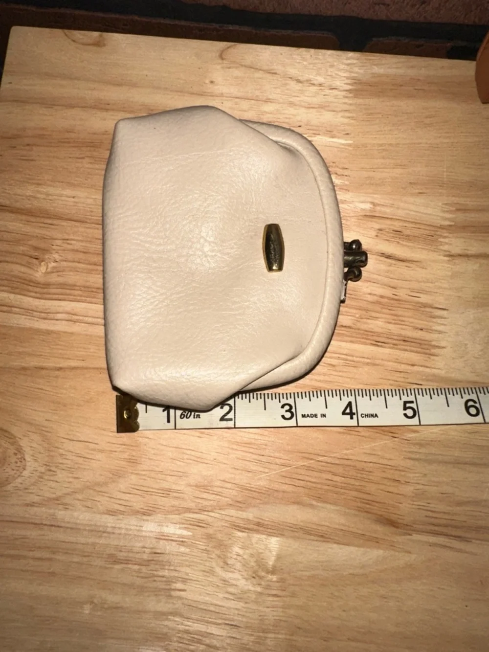 Vintage Vegan leather kiss lock coin purse set